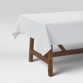 104" x 60" Solid Tablecloth White