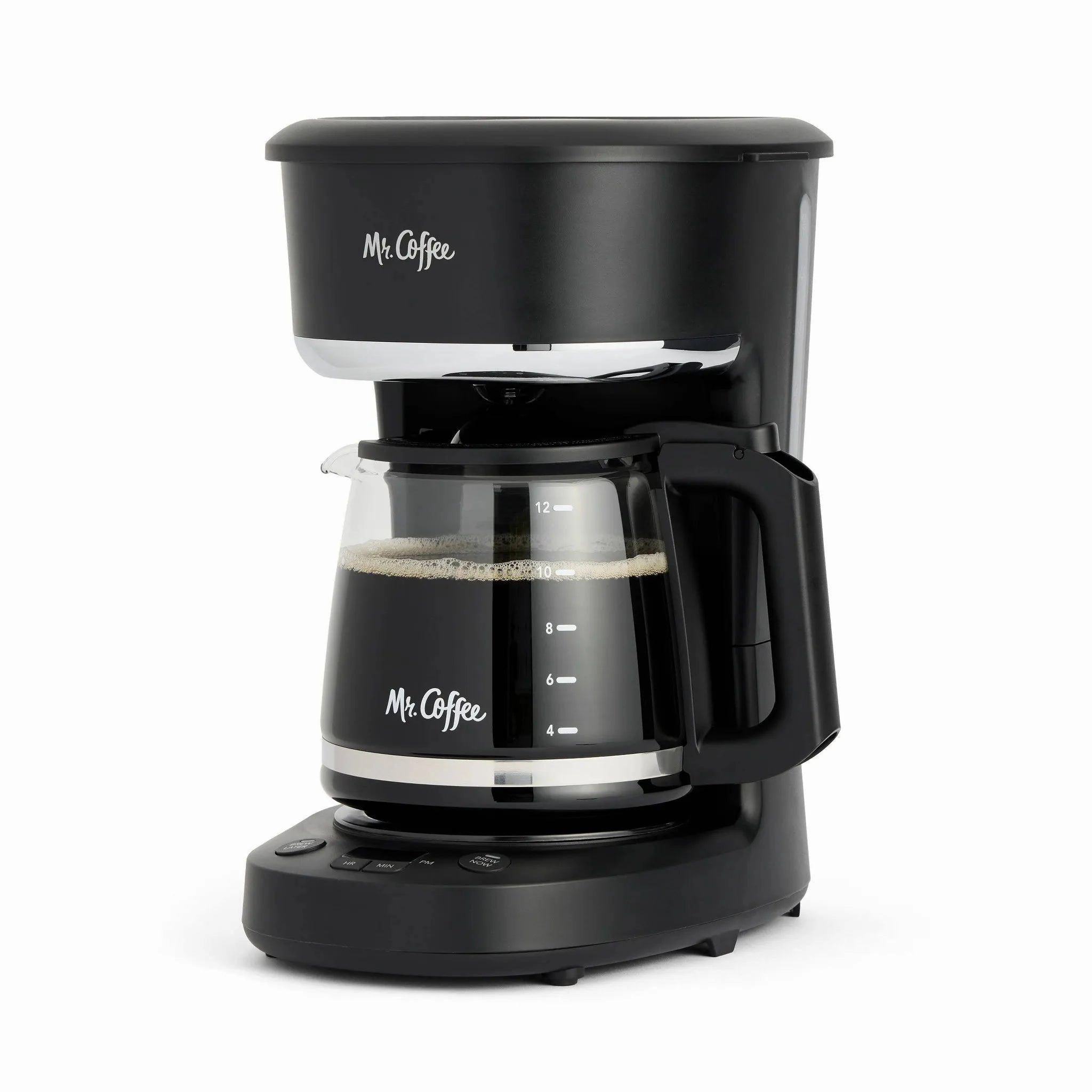 12-Cup Programmable Coffee Maker Black stainless steel