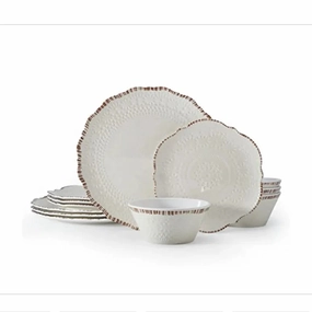 12 Piece Outdoor Melamine Dinnerware Set, Service for 4