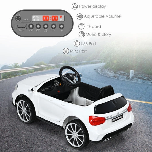 12V Electric Kids Ride on Car With Remote Control-White