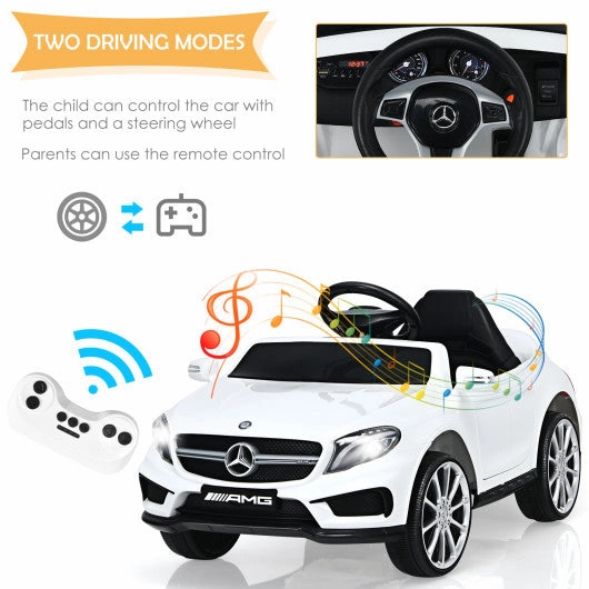 12V Electric Kids Ride on Car With Remote Control-White