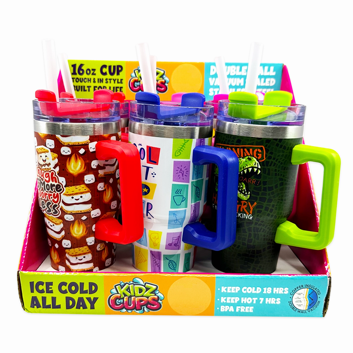 16 oz Insulated Kids Cup - 6 Pieces Per Retail Ready Display 25330