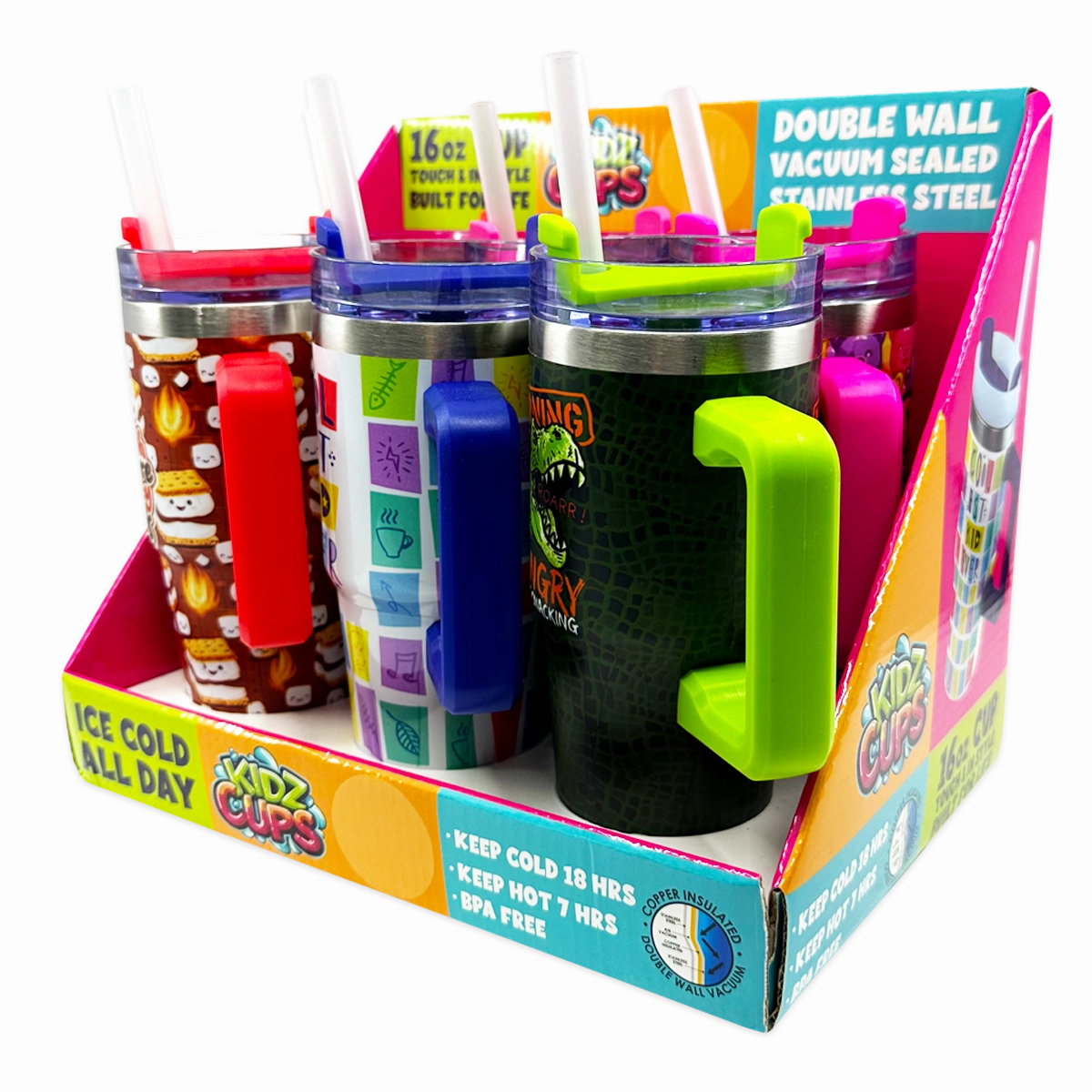 16 oz Insulated Kids Cup - 6 Pieces Per Retail Ready Display 25330