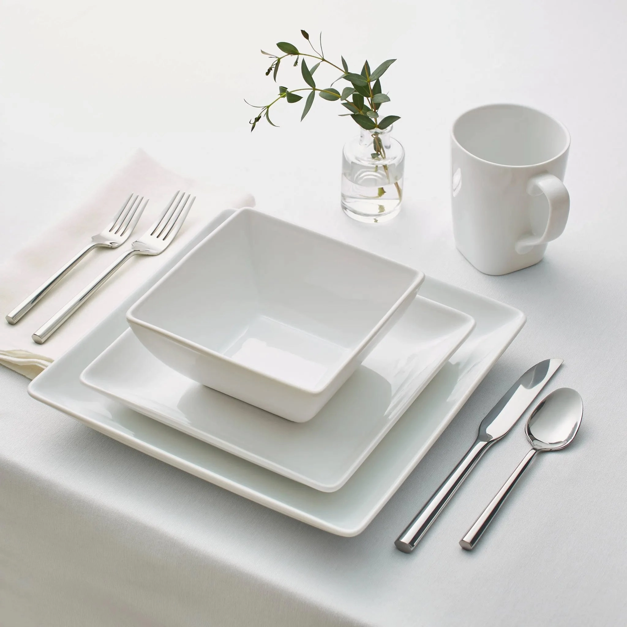 16pc Porcelain Square Rim Dinnerware Set - Threshold™