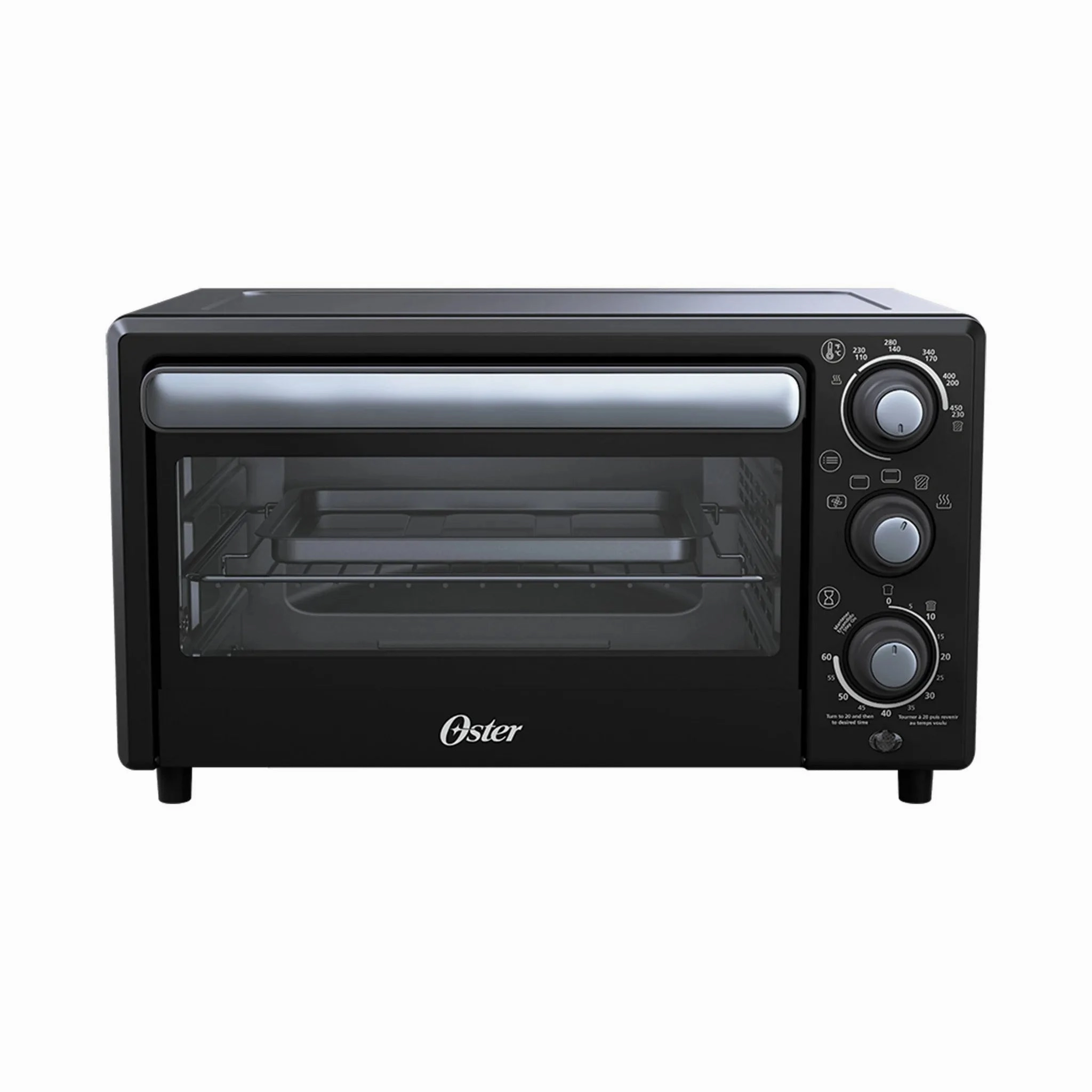 18-Quart Toaster Oven With Air Fry Matte Black: Convection, 1400W, Steel, Includes Broiler Pan & Air Fry Basket