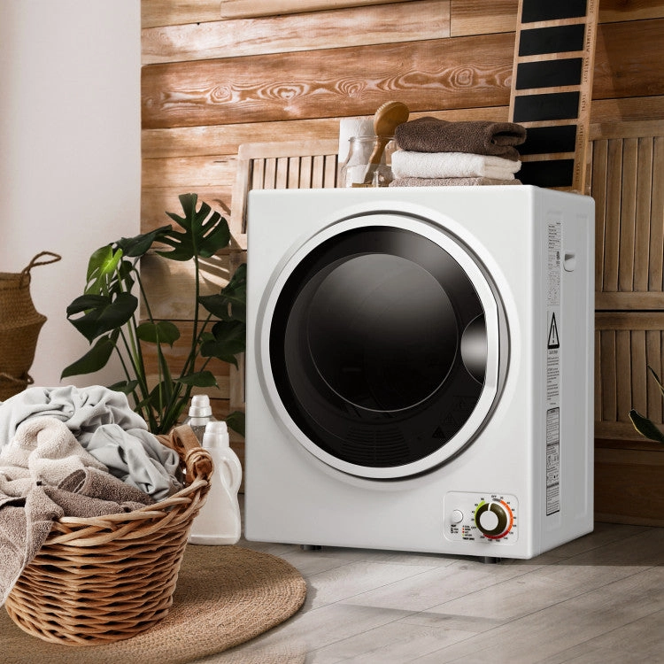 1.5 Cu .Ft Clothes Dryer With With Stainless Steel Wall Mount-White