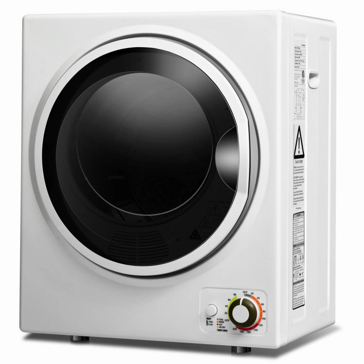 1.5 Cu .Ft Clothes Dryer With With Stainless Steel Wall Mount-White