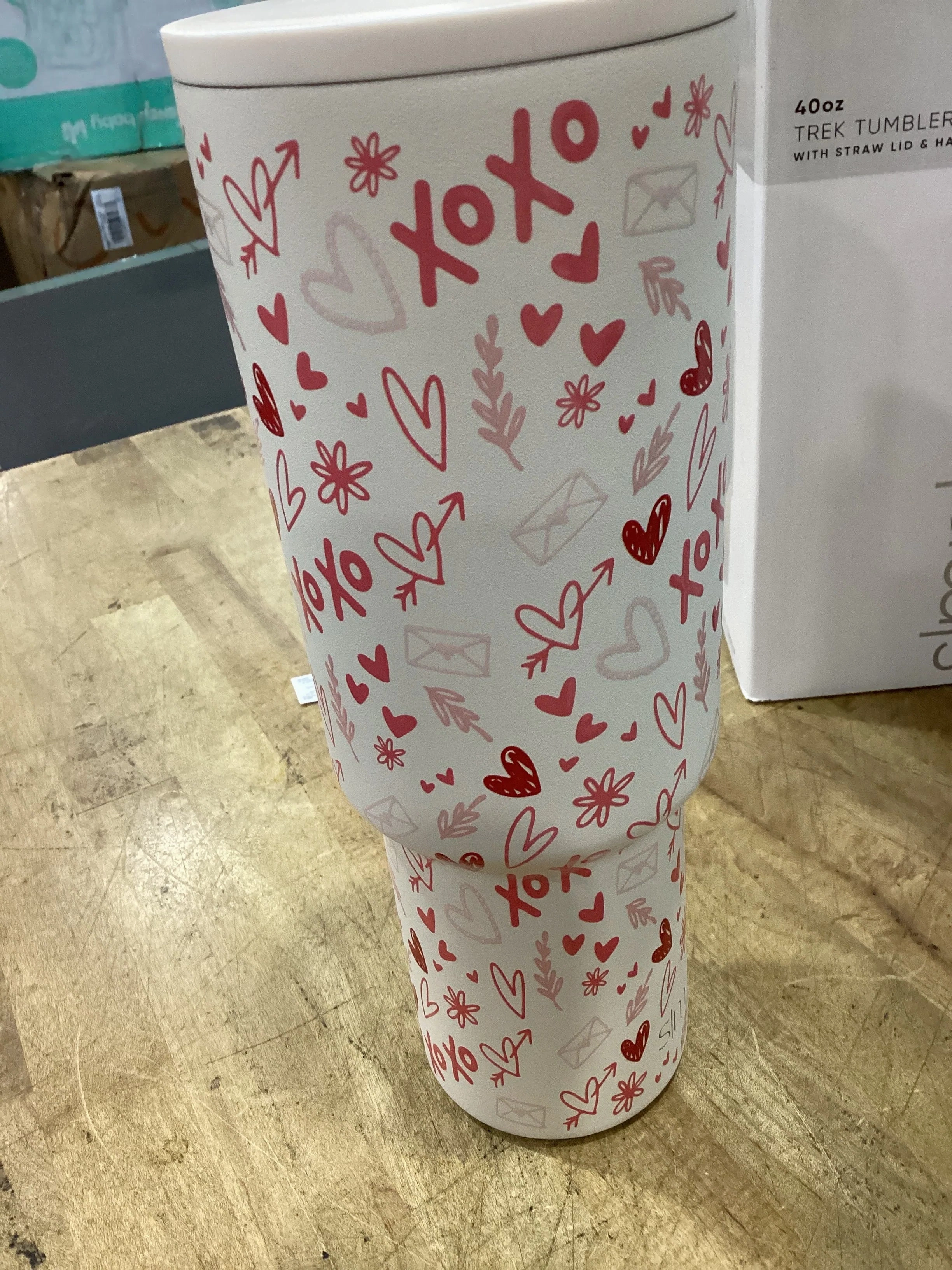 24oz Love Doodles Straw Tumbler
