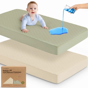 2-Pack Mavy Protect  Waterproof Crib Mattress Protector (Avocado)