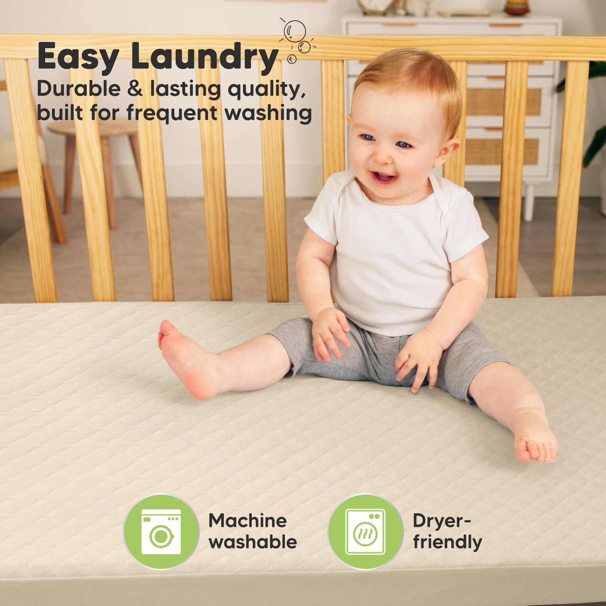 2-Pack Mavy Protect  Waterproof Crib Mattress Protector (Avocado)