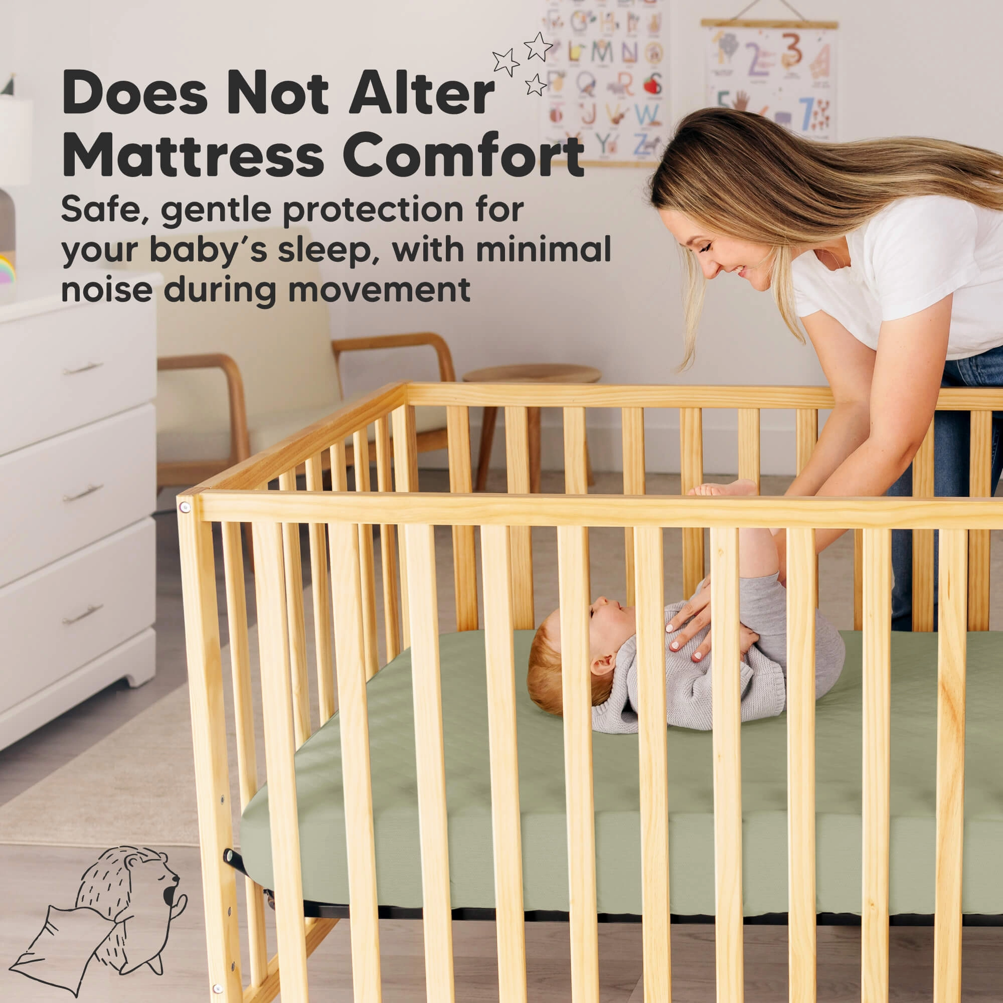 2-Pack Mavy Protect  Waterproof Crib Mattress Protector (Avocado)
