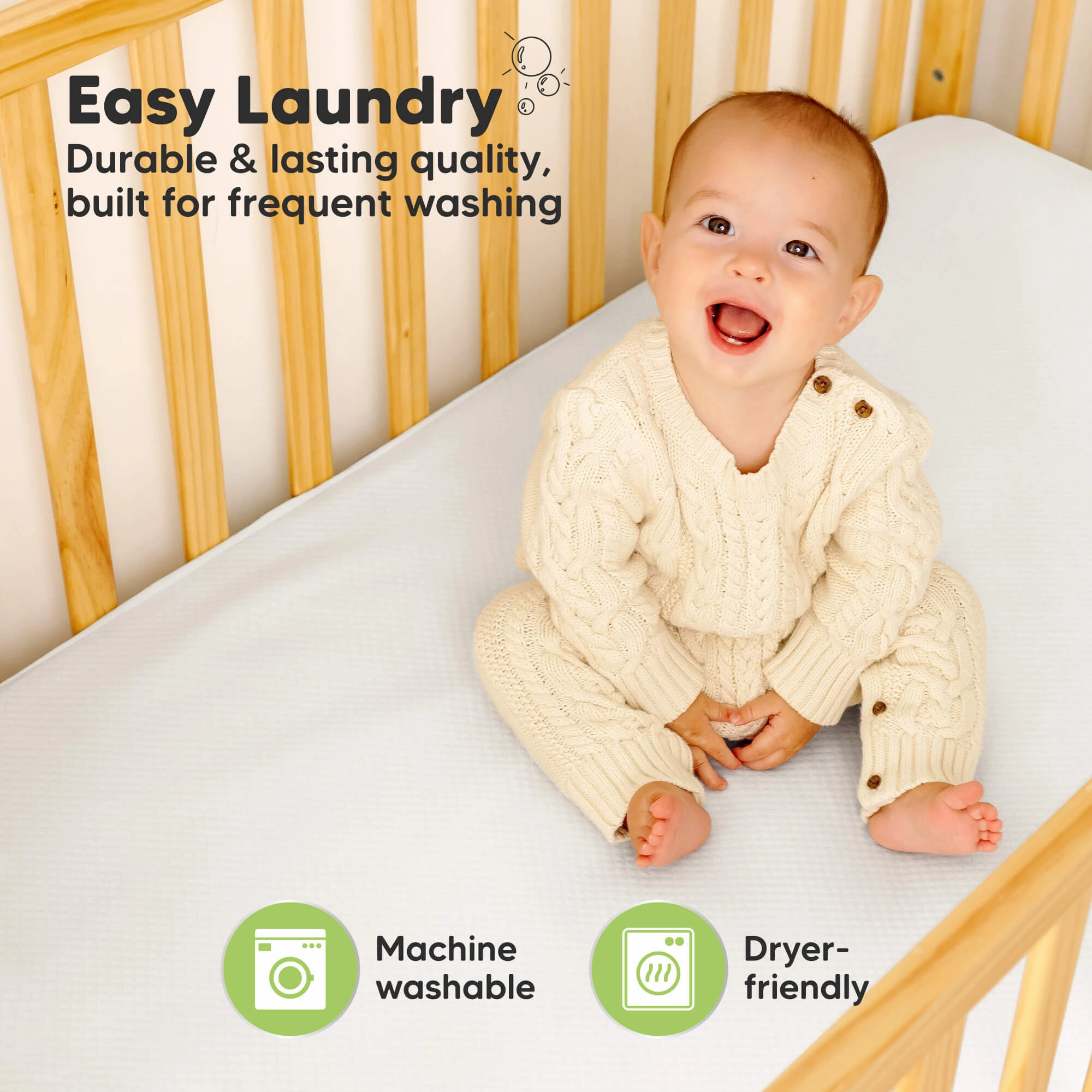 2-Pack Quin Protect  Waterproof Crib Mattress Protector