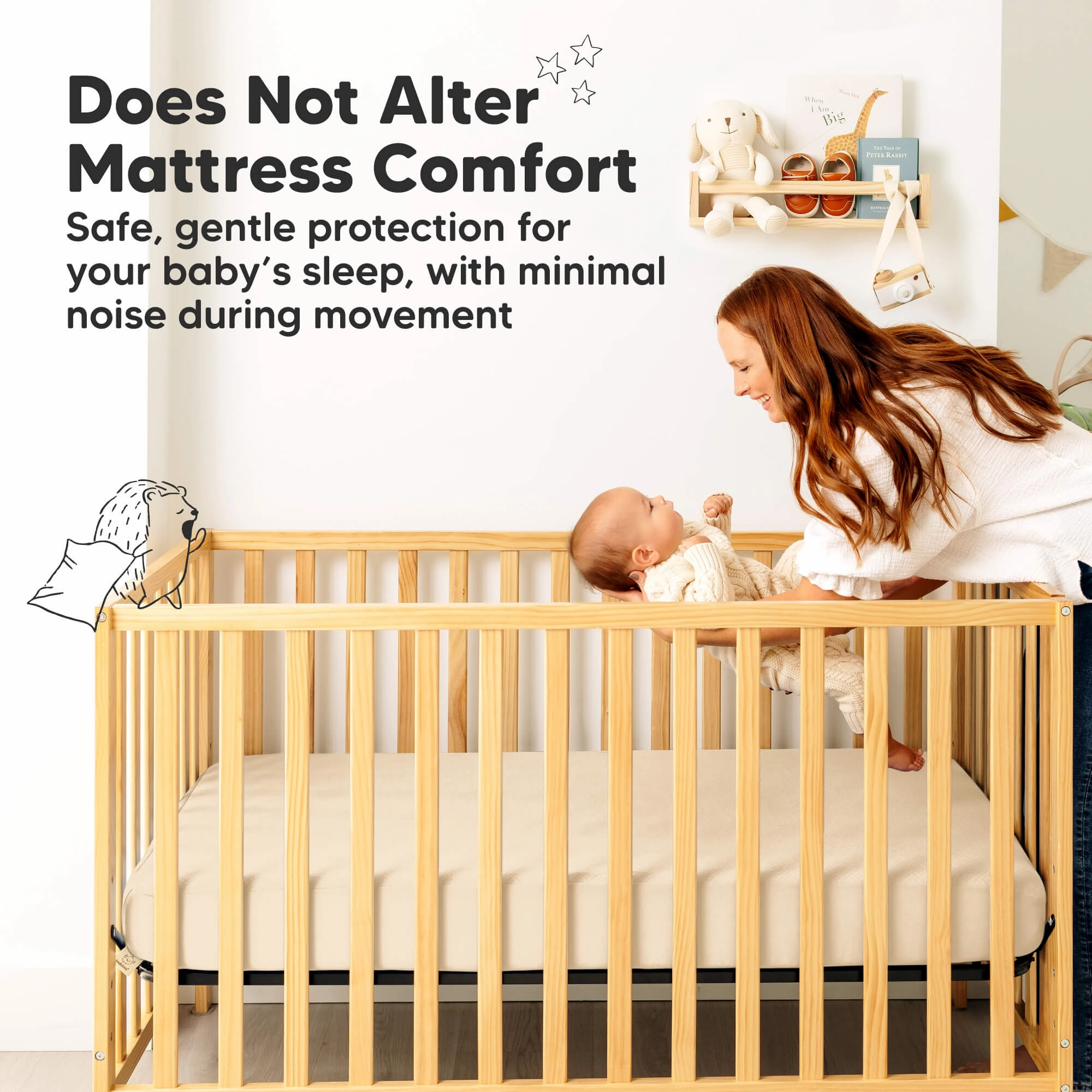 2-Pack Quin Protect  Waterproof Crib Mattress Protector (Ecru)
