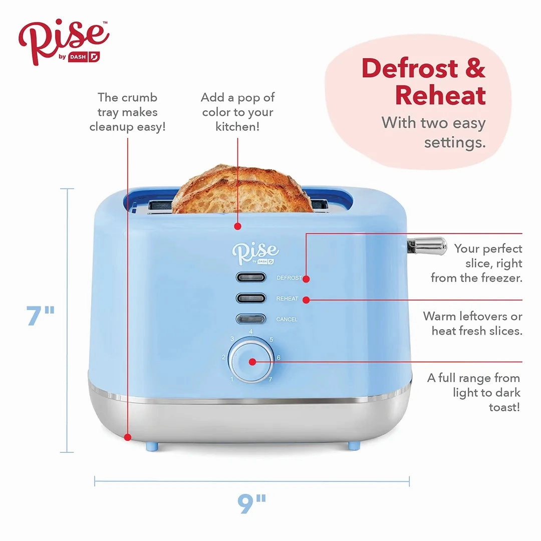 2-Slice Toaster - Sky Blue