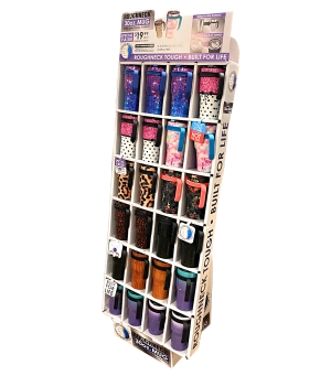30 oz Insulated Stainless-Steel Cup with Handle Assortment Floor Display - 24 Pieces Per Retail Ready Display 88446