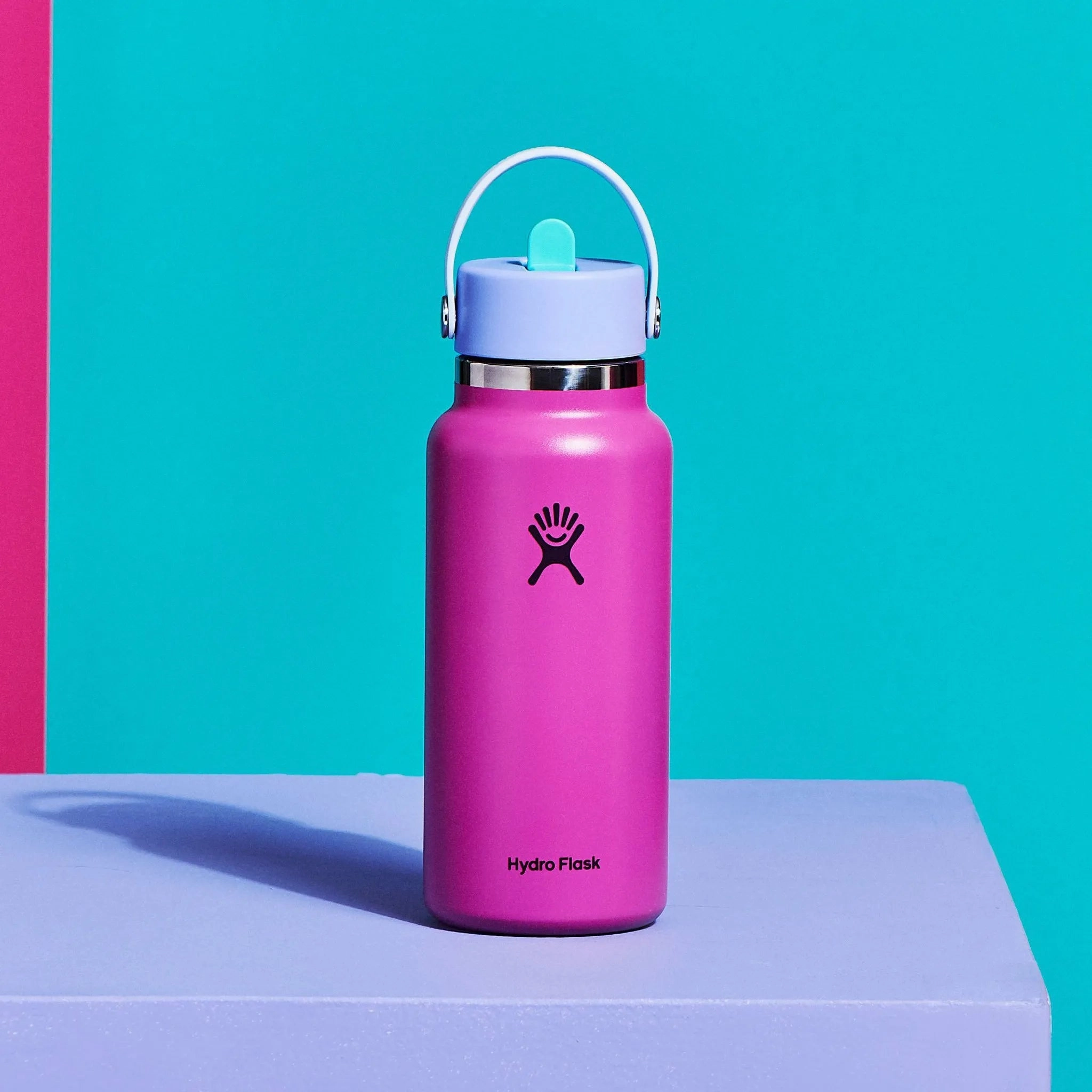 32oz Wide Mouth Flex Straw Water Bottle - Holiday Punch (See Description)