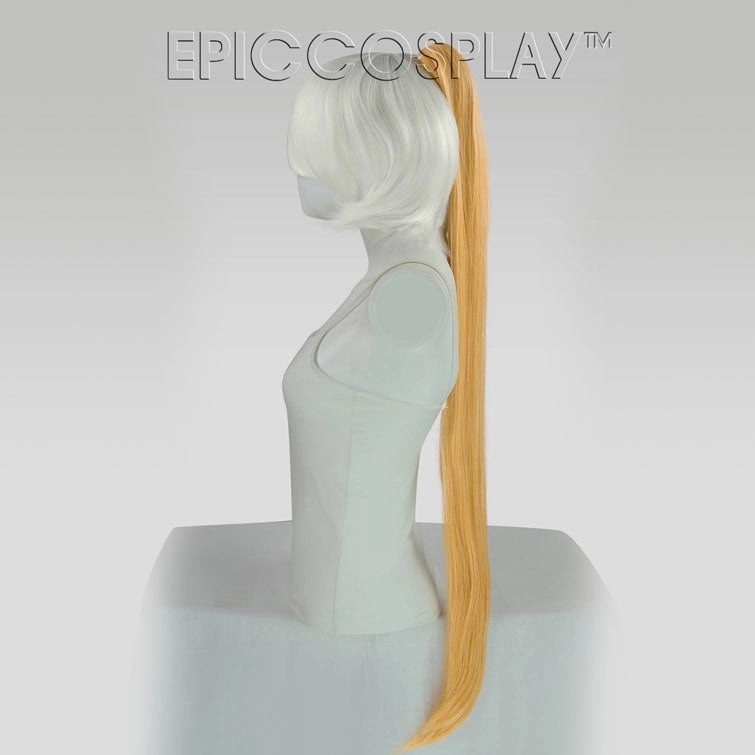 35" Butterscotch Blonde Straight Ponytail Clipon