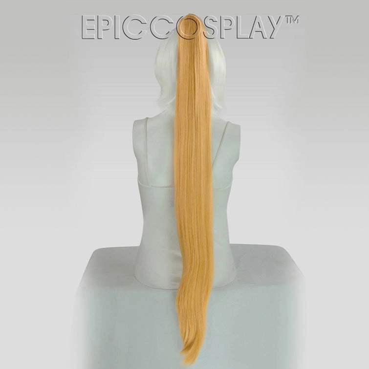 35" Butterscotch Blonde Straight Ponytail Clipon