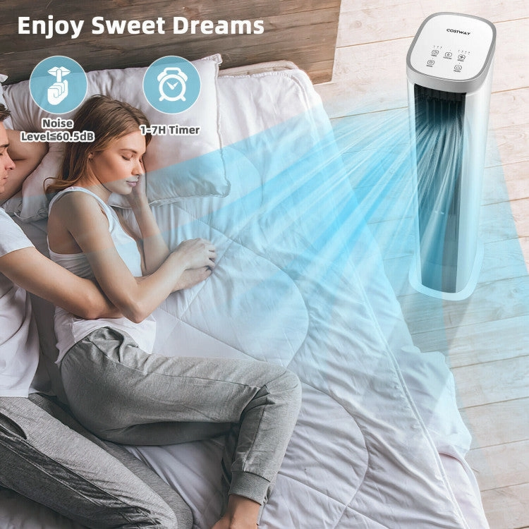 3-in-1 Portable Evaporative Air Cooler With Timer-White