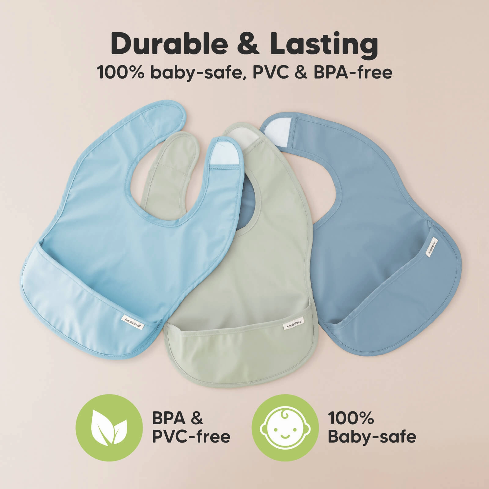 3-Pack Presto Waterproof Bibs (Ocean)