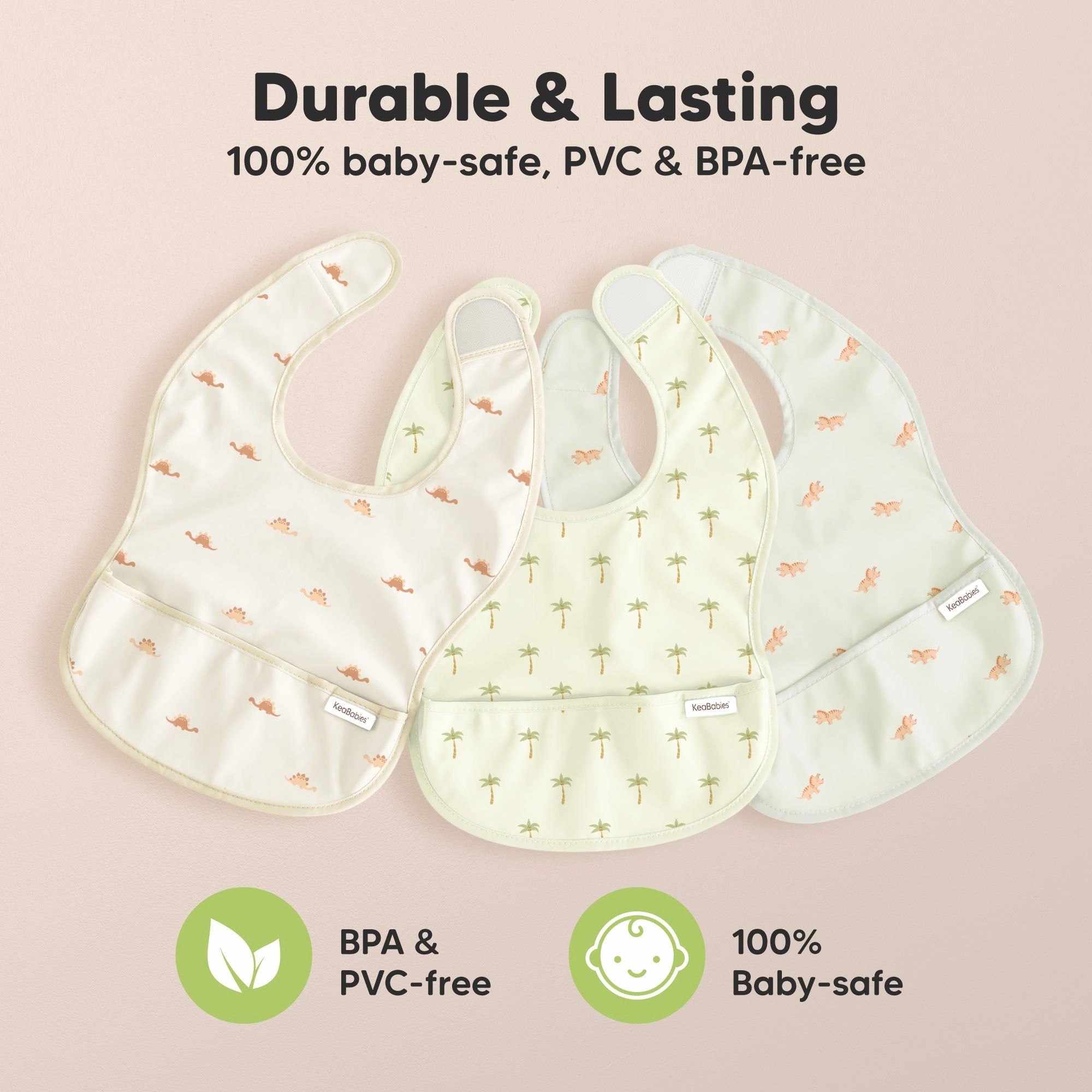 3-Pack Presto Waterproof Bibs (Roarsome)