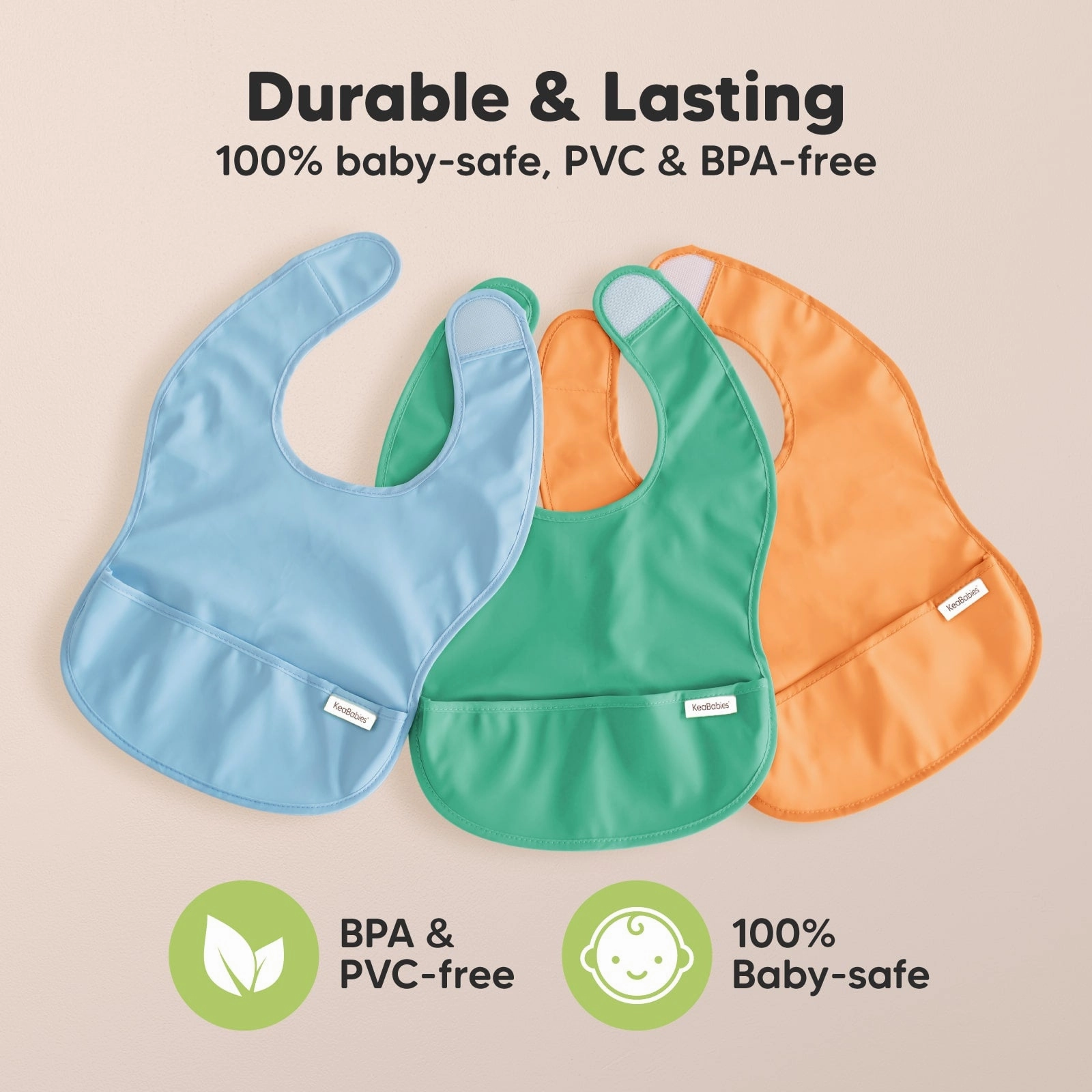 3-Pack Presto Waterproof Bibs (Slate)