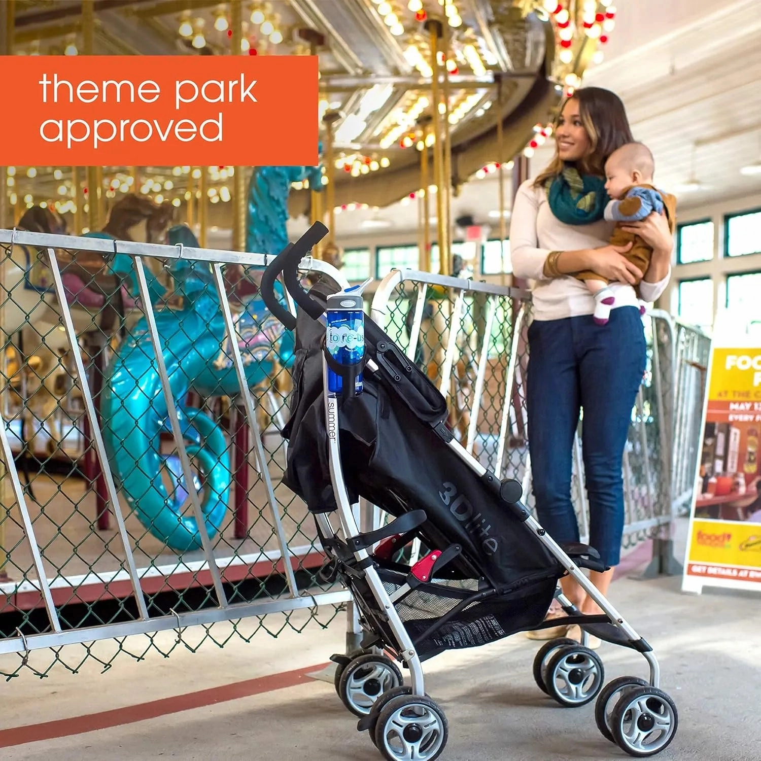 3D Lite Convenience Baby Stroller - Teal
