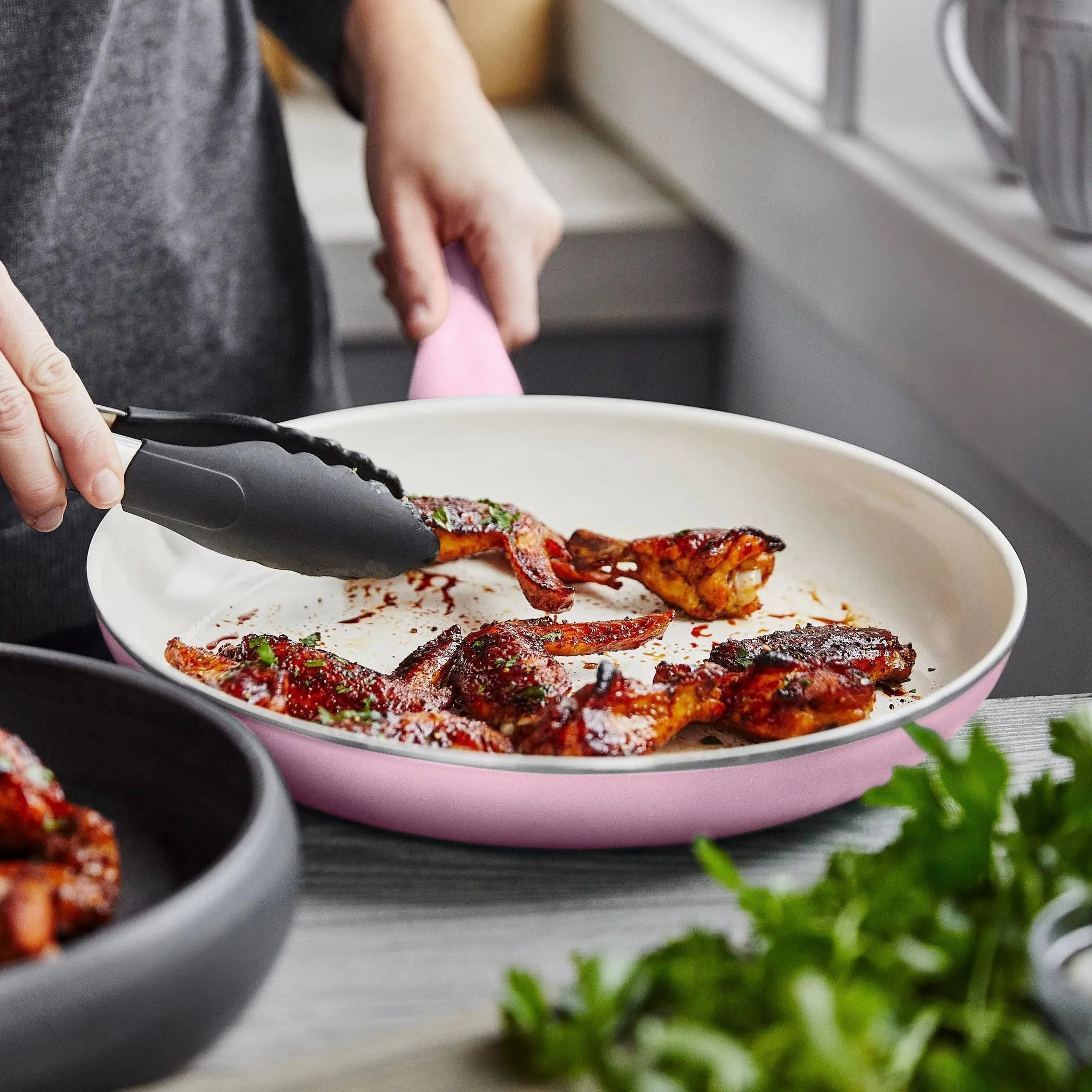 3pk (7", 9.5" & 11") Ceramic Nonstick Frypan Set