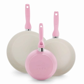 3pk (7", 9.5" & 11") Ceramic Nonstick Frypan Set (See Description)