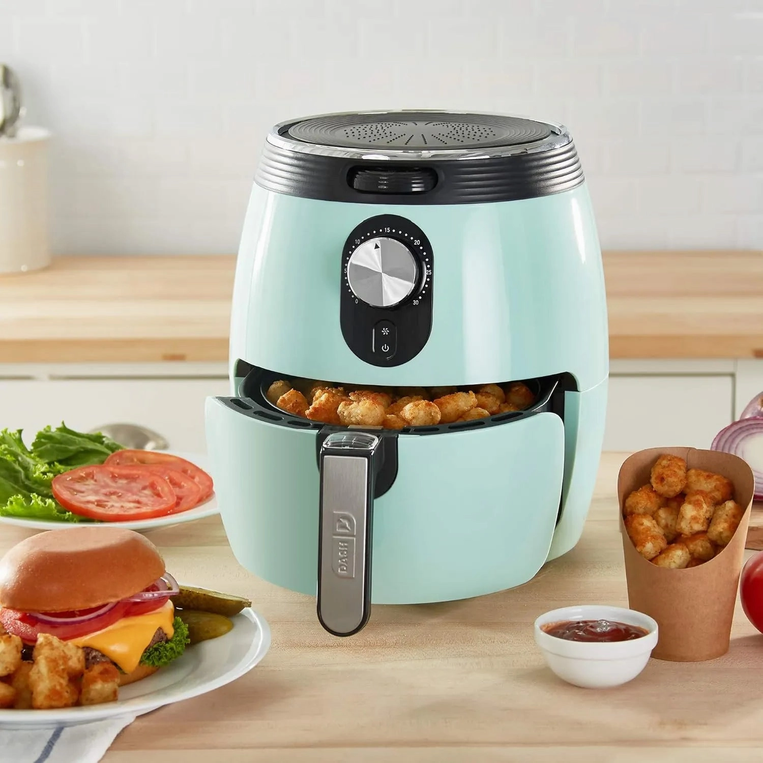 3qt Deluxe Air Fryer - Aqua