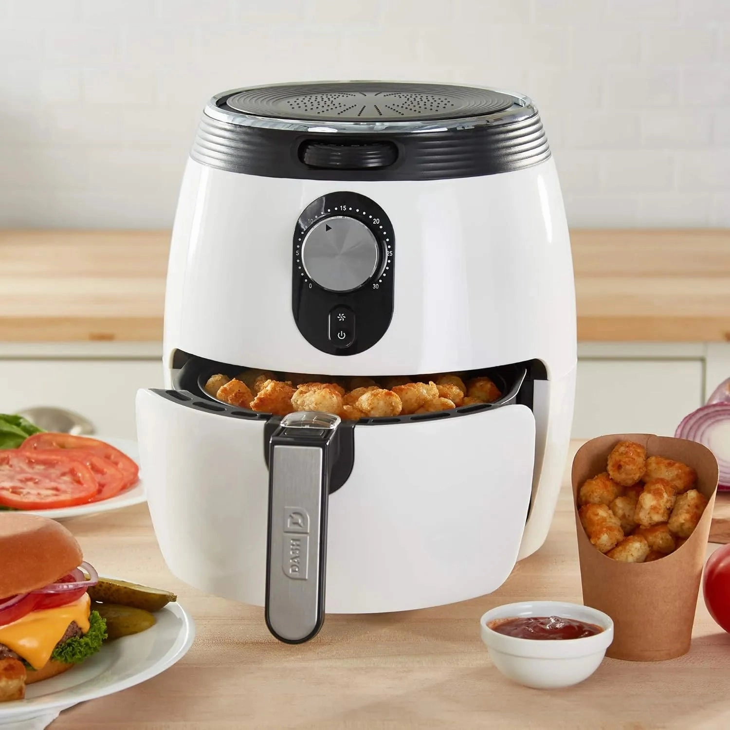 3qt Deluxe Air Fryer - White