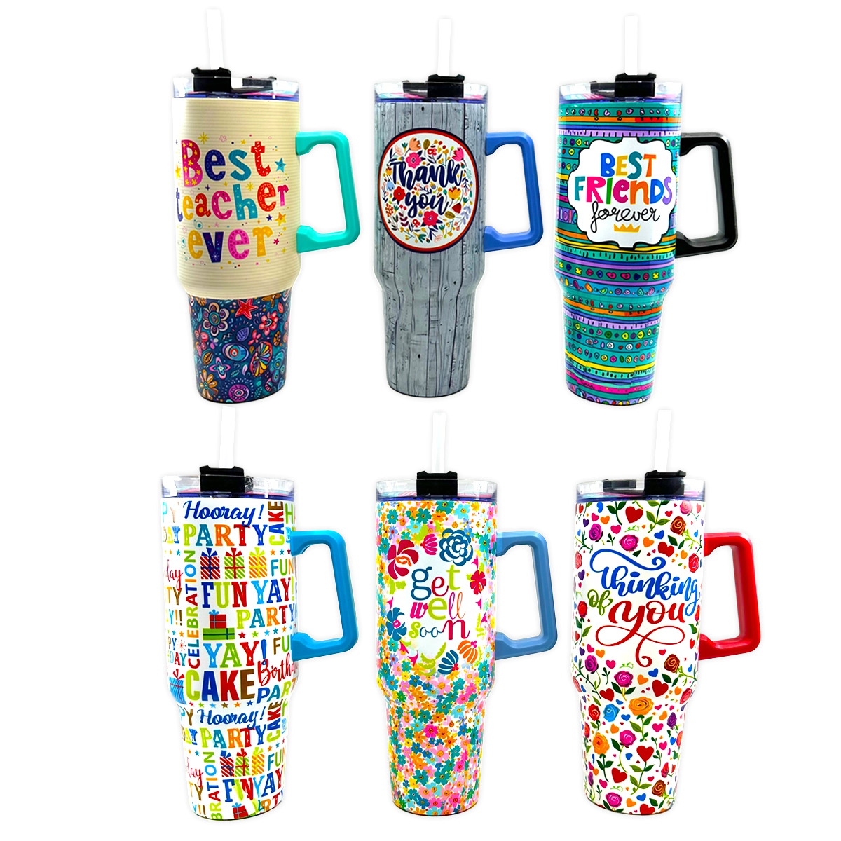 40 oz Stainless-Steel Insulated Themed Cups - 6 Pieces Per Retail Ready Display 88577