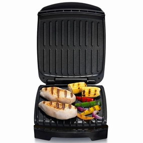 4-Serving Multi-Use Contact Grill & Panini - Black