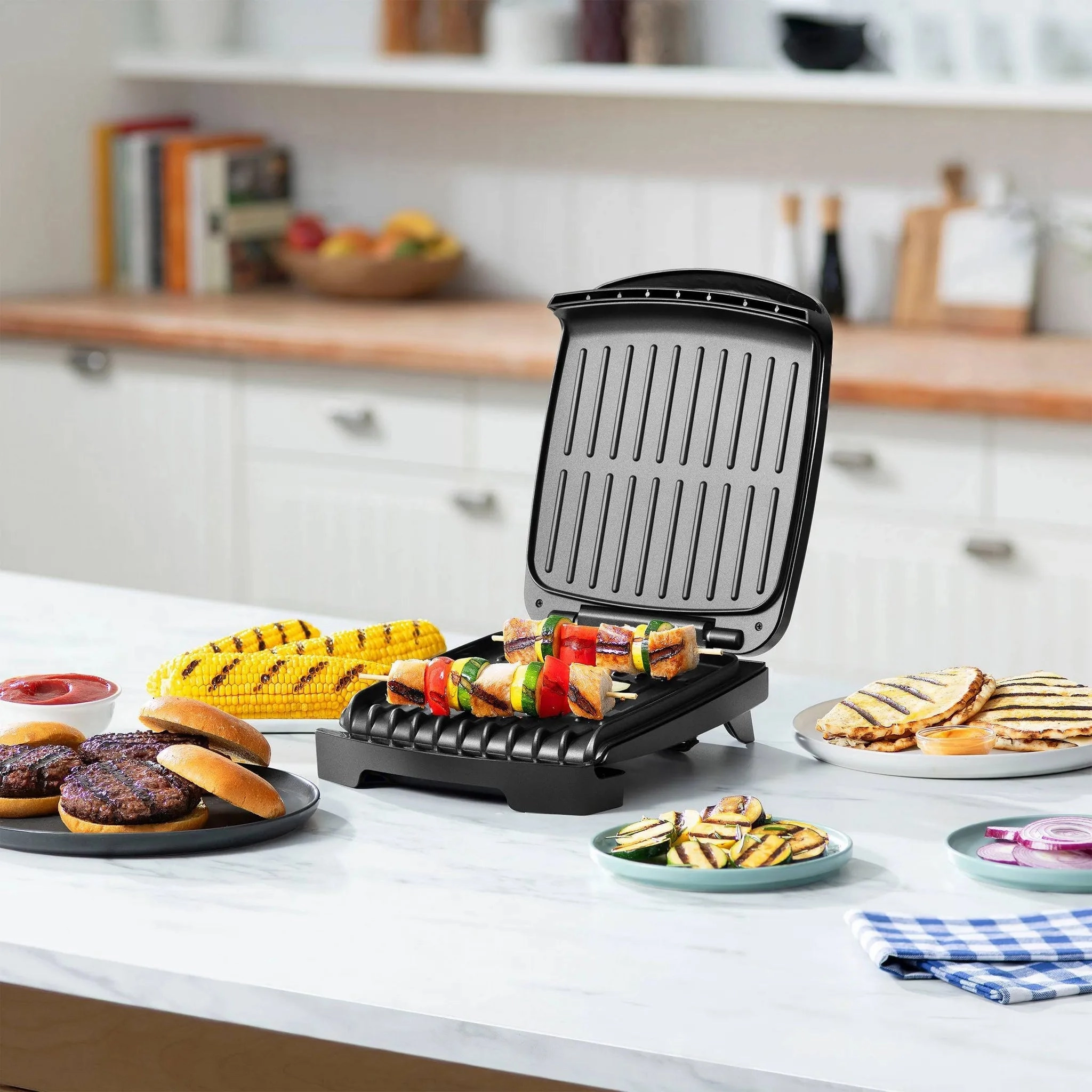 4-Serving Multi-Use Contact Grill & Panini - Black
