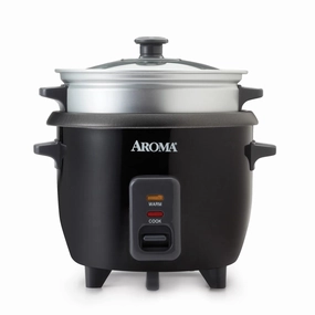 6-Cup Pot Style Rice Cooker - Black