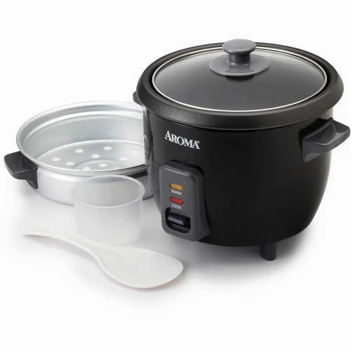 6-Cup Pot Style Rice Cooker - Black