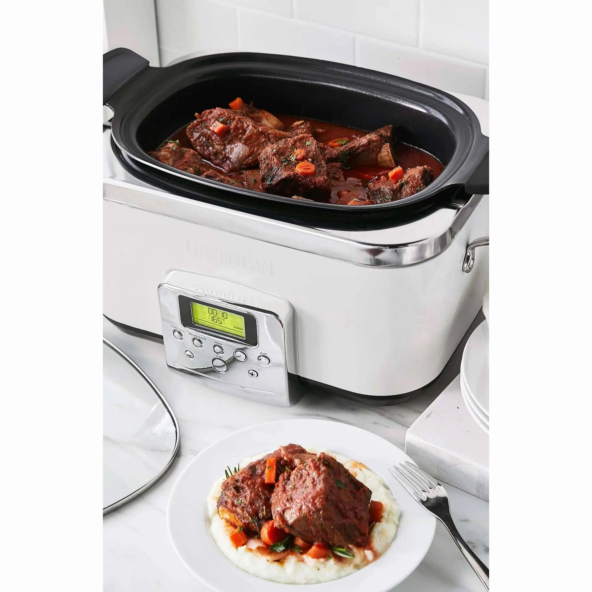 6qt Ceramic Slow Cooker - Cloud Cream
