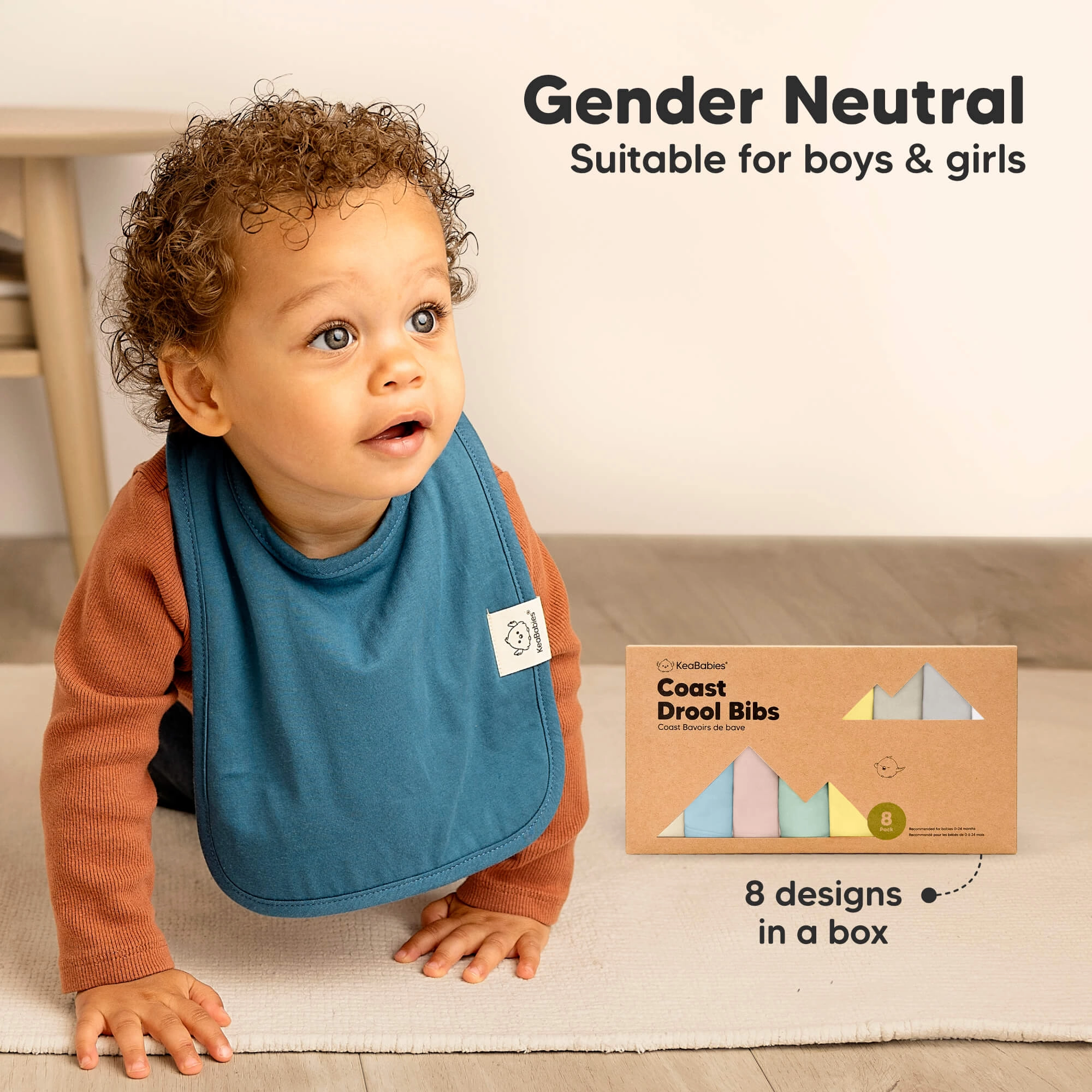 8-Pack Coast Drool Bibs (Dawn)