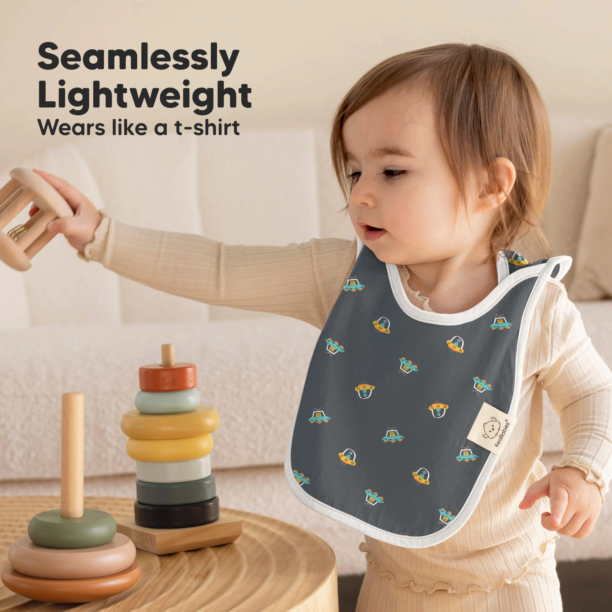 8-Pack Hallo Drool Bibs (Cosmo)
