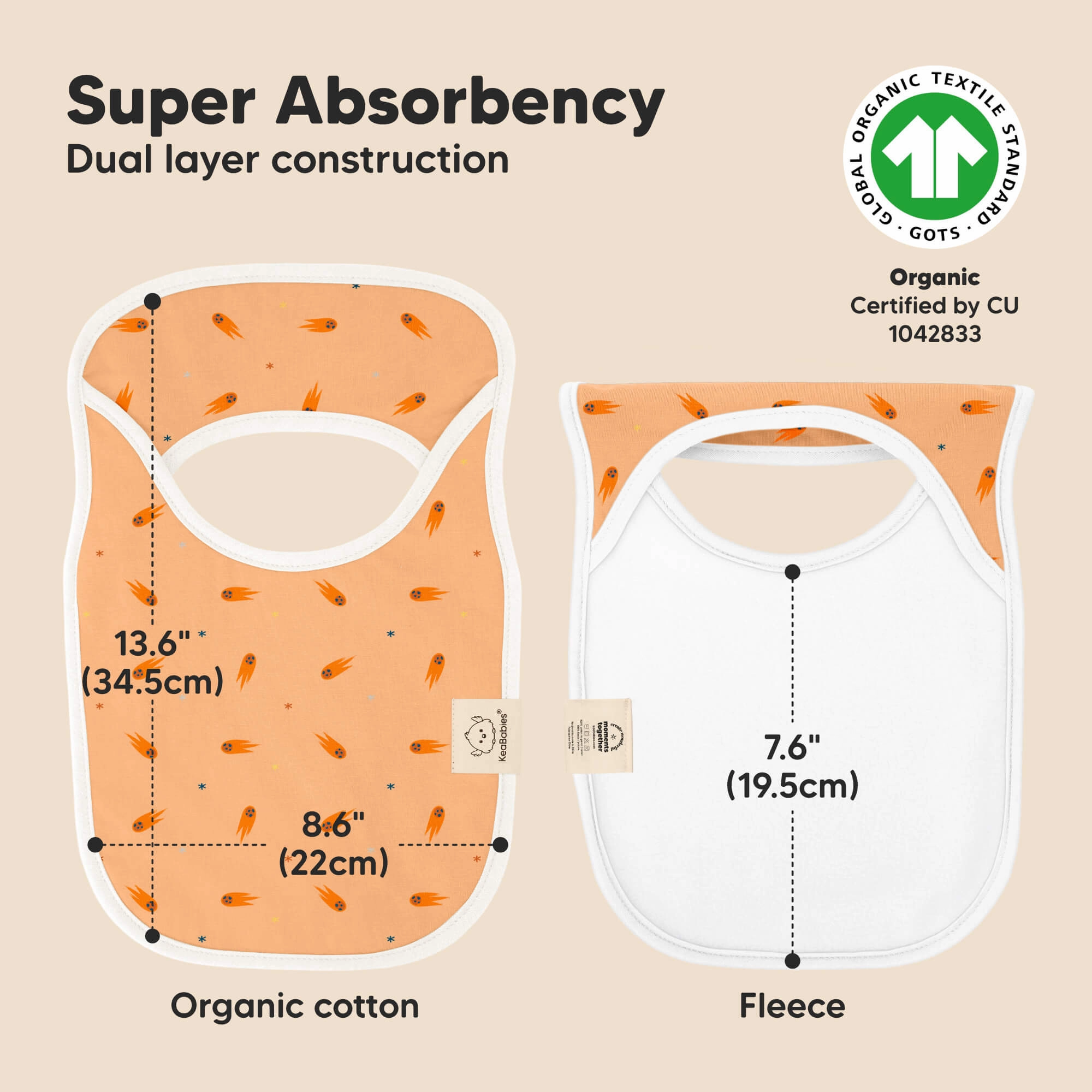 8-Pack Hallo Drool Bibs (Cosmo)