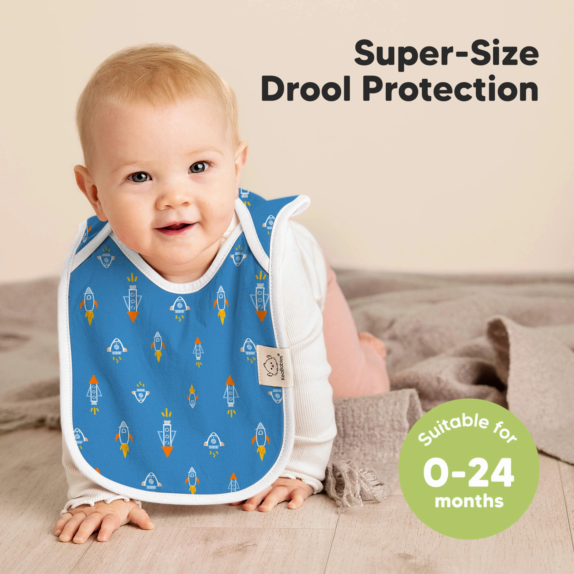 8-Pack Hallo Drool Bibs (Cosmo)