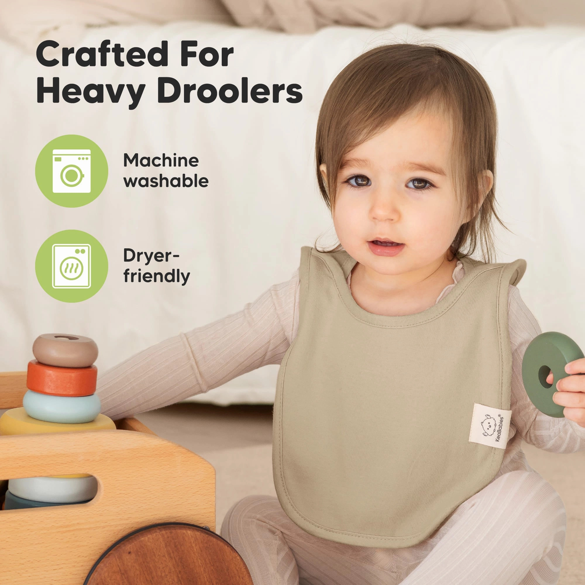 8-Pack Hallo Drool Bibs (Eclipse)
