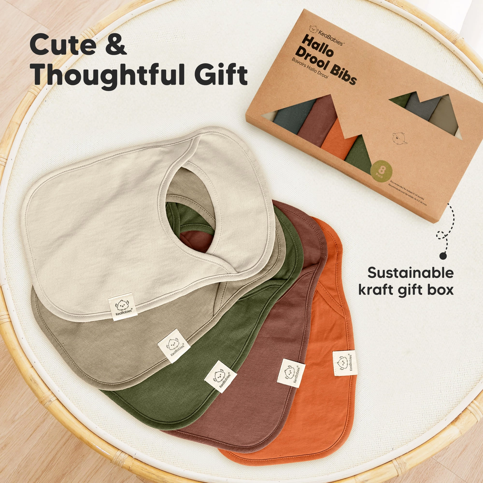 8-Pack Hallo Drool Bibs (Eclipse)