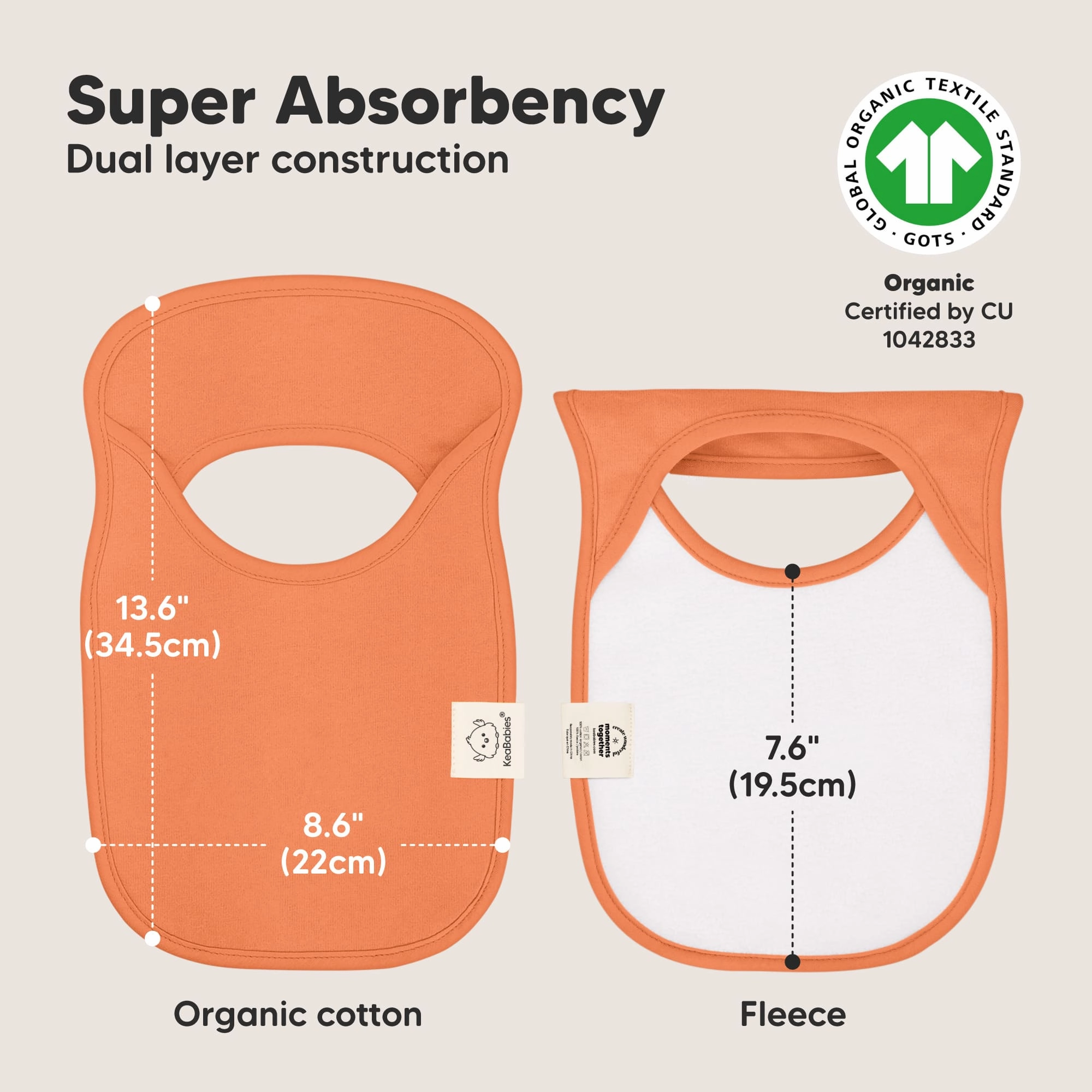 8-Pack Hallo Drool Bibs (Eclipse)