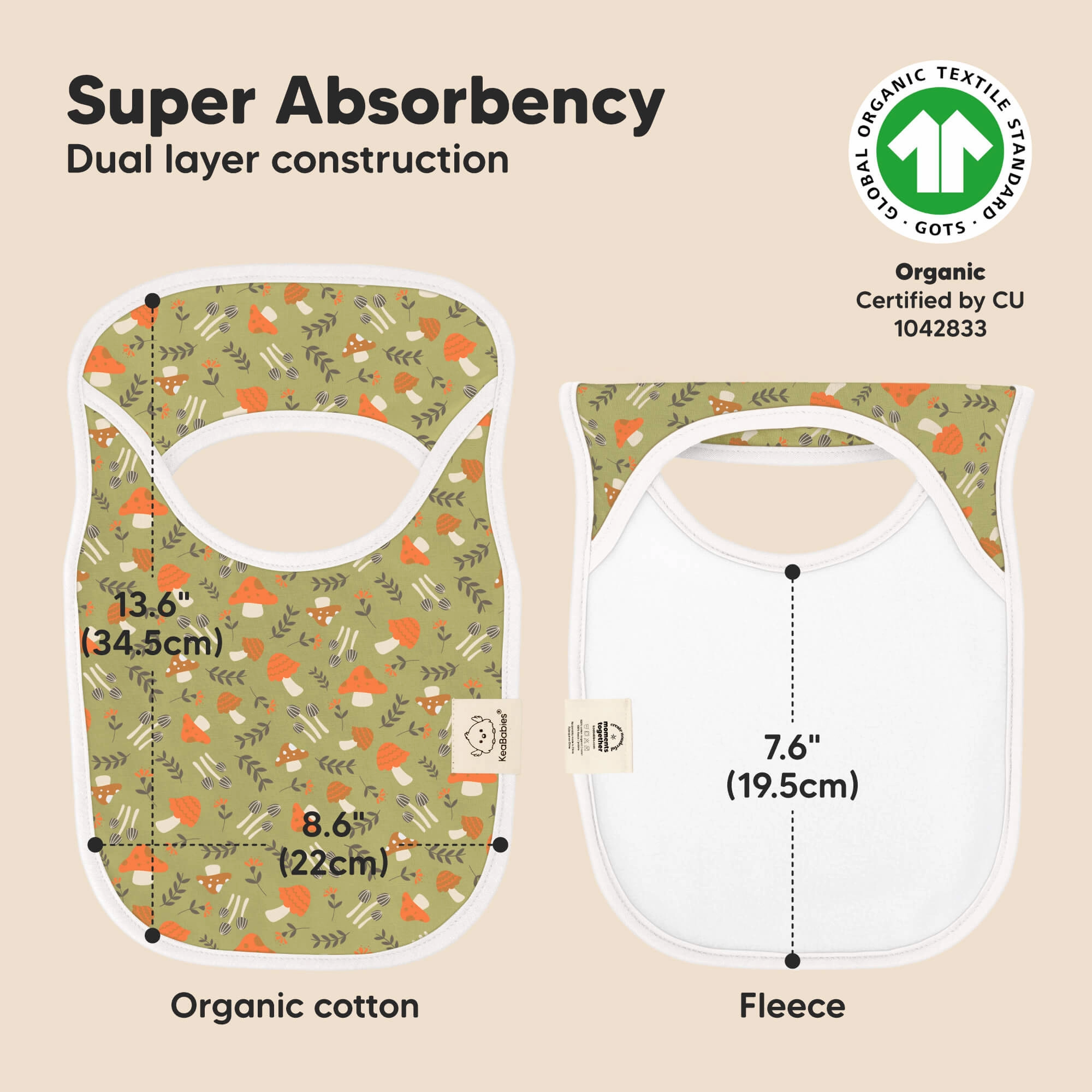 8-Pack Hallo Drool Bibs (Fall Spores)