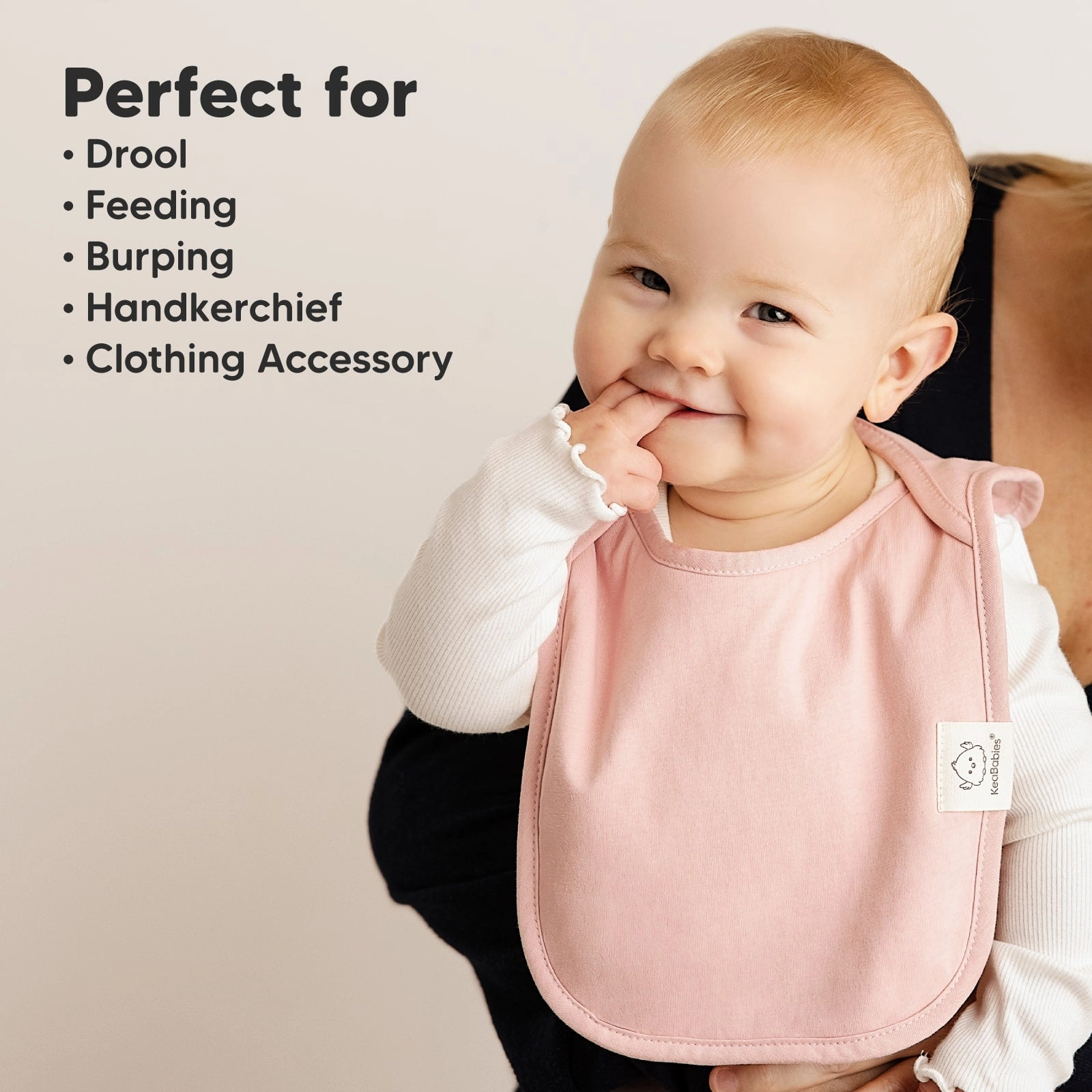 8-Pack Hallo Drool Bibs (Mauve)