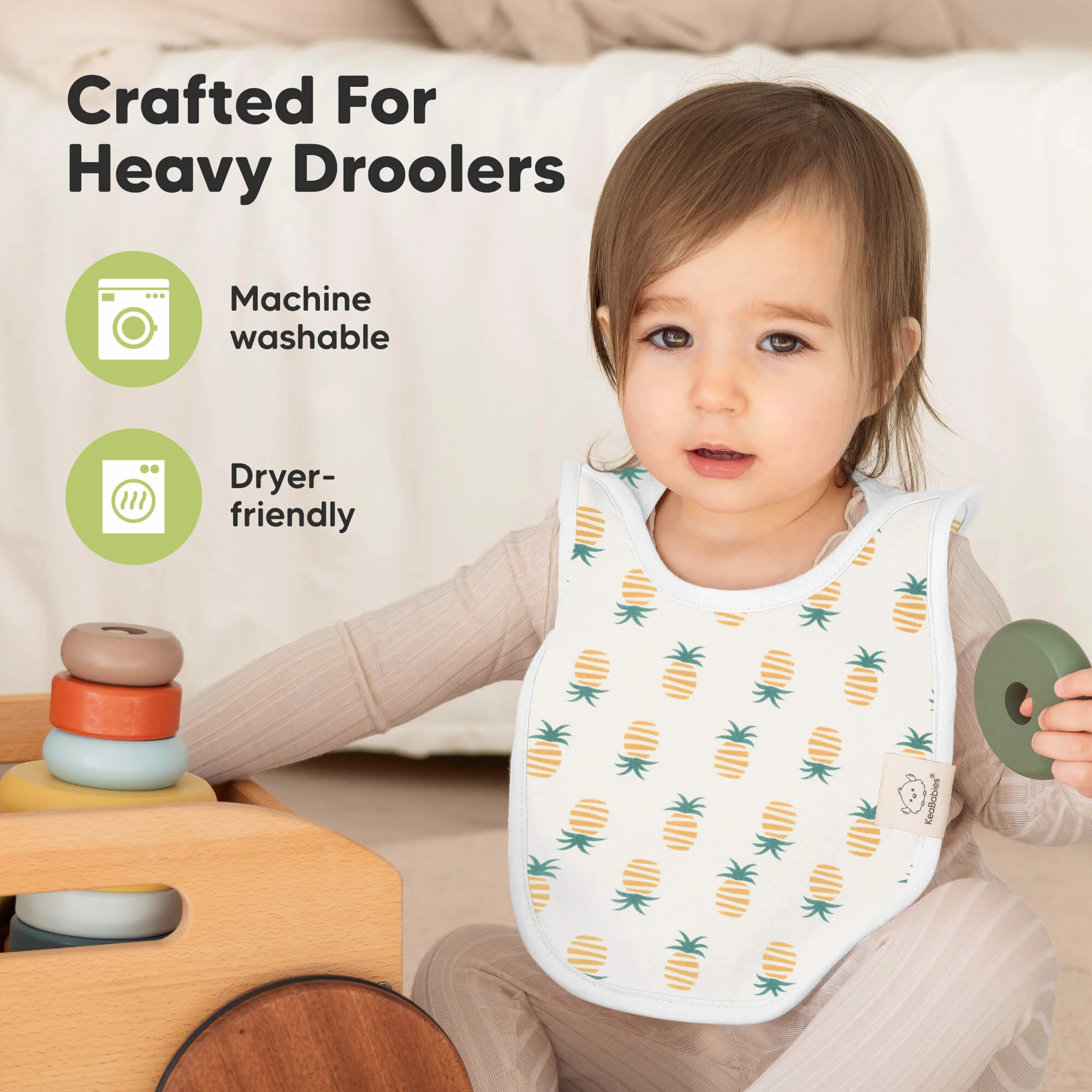 8-Pack Hallo Drool Bibs (Mesozoic)