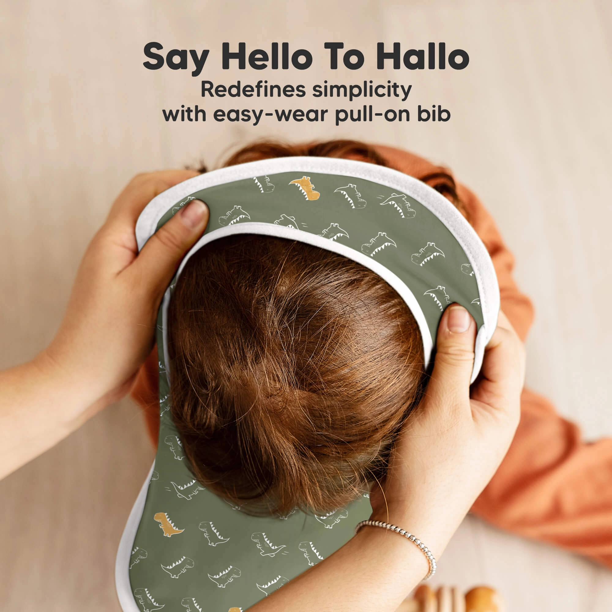 8-Pack Hallo Drool Bibs (Mesozoic)
