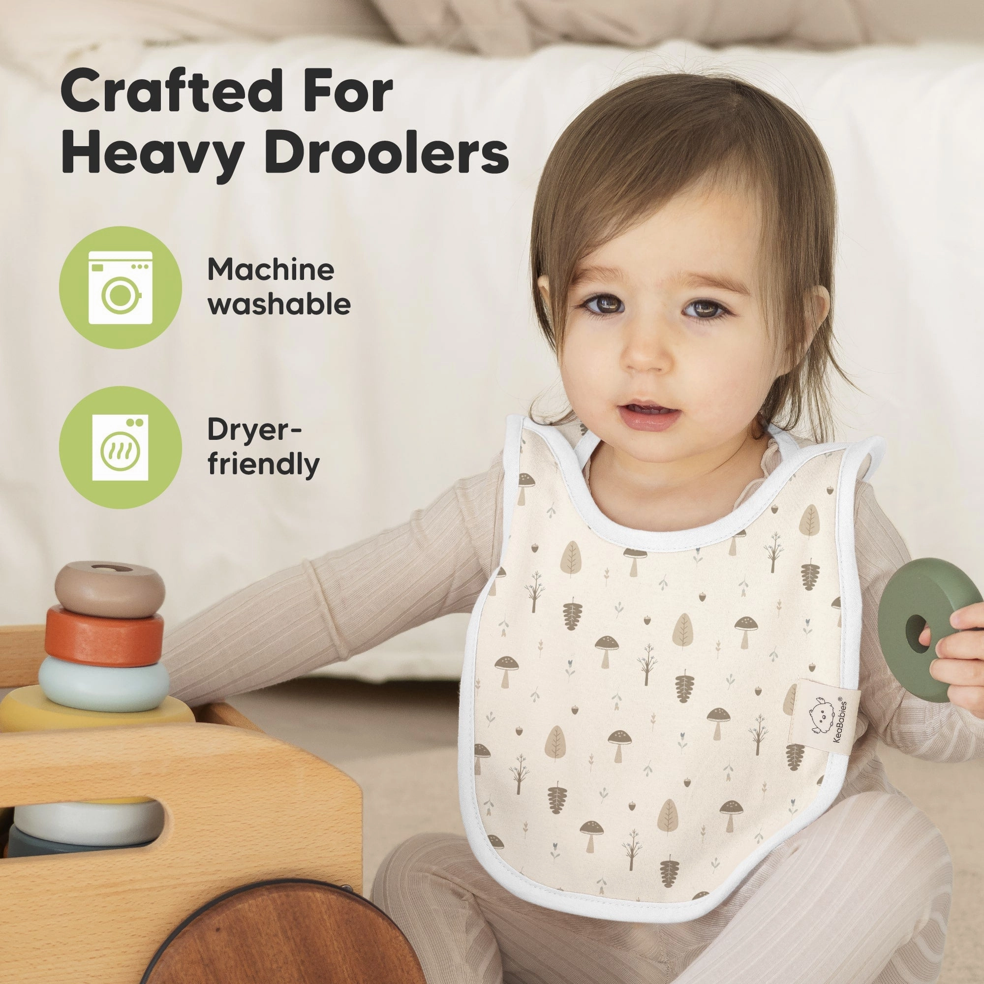 8-Pack Hallo Drool Bibs (Prairie)