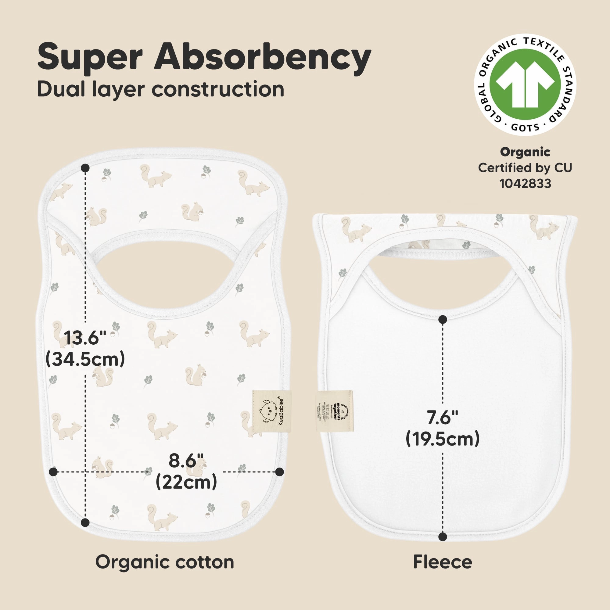 8-Pack Hallo Drool Bibs (Prairie)